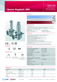 Thumbnail of document Data Sheet - Goetze 400 Series Hygienic Safety Valves